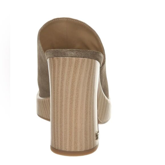NWT SAM EDELMAN SHILOH LEATHER HEELED MULE IN COLOR DESERT OLIVE SIZE 8 & 9 - Picture 2 of 4
